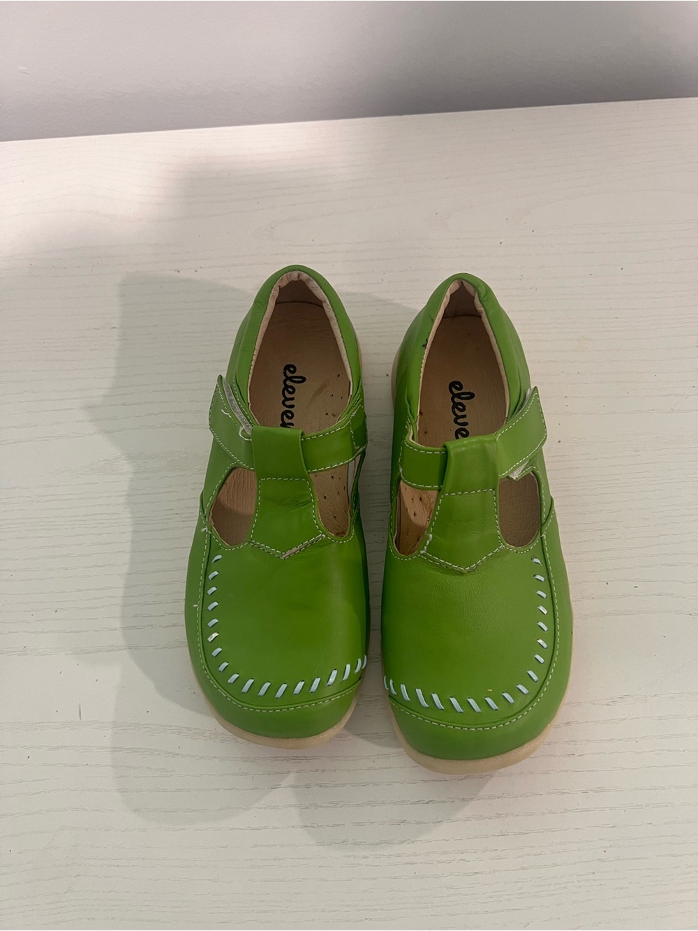 Children's Green T-Strap Dress Shoes by eleven